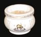 Boon Decor Incense Bowl with Sutra Writing - Porcelain 4 tall