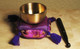 Boon Decor Singing Bowl Set - Japanese Spun Brass Rin Gong 2.7 dia Cushion and Striker SEE COLORS