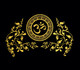 Boon Decor T-Shirts w/Sacred Symbol Designs - Silk-Screened on 100percent Cotton T-Shirt - Om In The Heart Of The Lotus - 100percent Cotton - Black