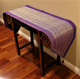 Boon Decor Table Runner Wall Hanging One of a Kind Brocade Fabric w/ Tassels - Purple 16 x75