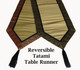 Boon Decor Table Runner - Tatami w/ Silk-Blend Fabric Reversible Trim SEE COLORS