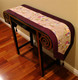 Boon Decor Table Runner Japanese Kimono Silk Print - Purple/Lavender w/ Gold Accents 74x14