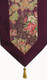 Boon Decor Table Runner Japanese Kimono Silk Print - Purple Plum w/ Gold Accent 74 x 14