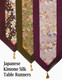 Boon Decor Table Runner or Wall Hanging - Japanese Kimono Silk Print SEE COLORS and PATTERNS