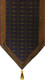 Boon Decor Table Runner - Silk Blend Global Weave - Golden Brown and Black 15x74