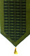Boon Decor Table Runner Wall Hanging Silk Blend Global Weave - Double Arrow Olive Green 74x15