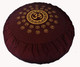 Boon Decor Meditation cushion Round Buckwheat Zafu - Silkscreen Sacred Symbols SEE CHOICES