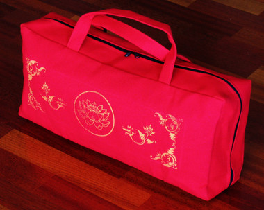Boon Decor Canvas Tote Bag for Meditation Bench Lotus Enlightenment Fuschia