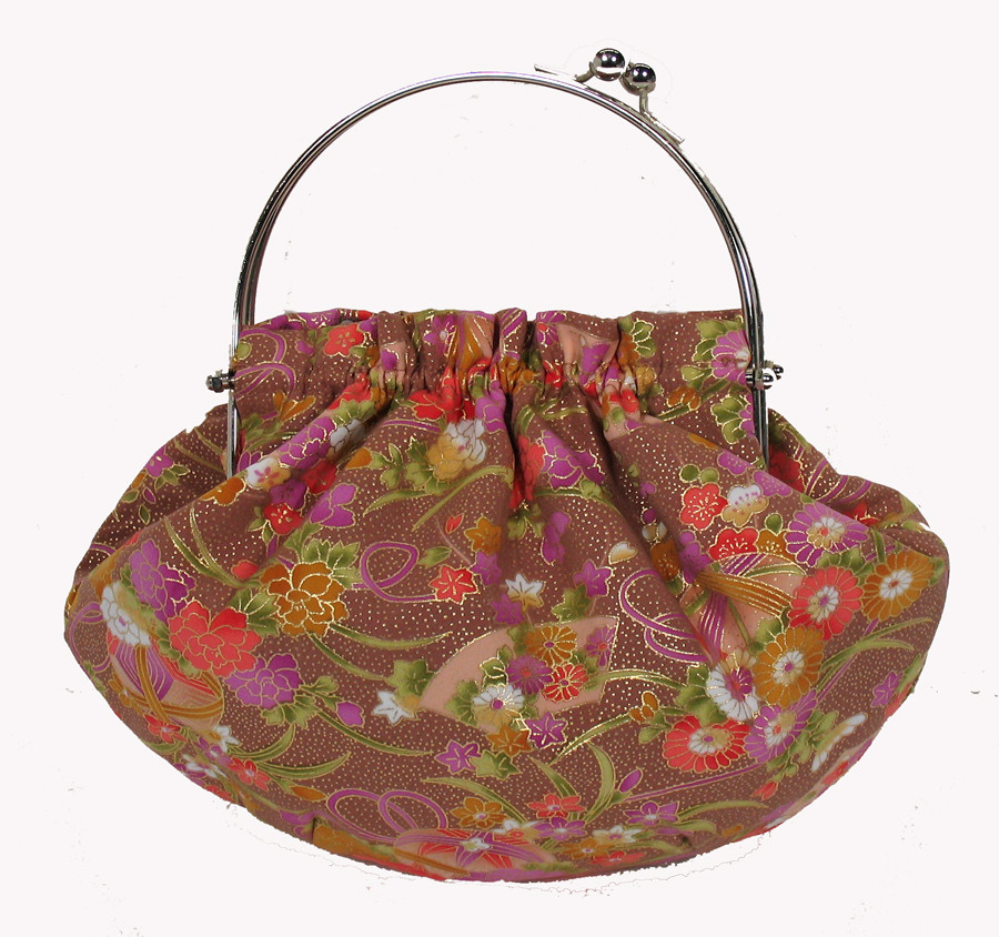 Handbag - Japanese Kimono Silk or Brocade Pattern SEE COLORS - Boon Decor