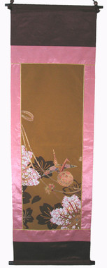 Boon Decor Wall Hanging - Antique Silk Japanese Kimono Artists Proof One of a Kind #11