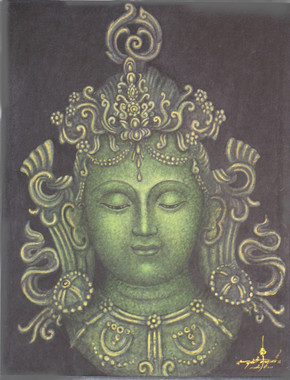Boon Decor Green Tara - Painting On Canvas