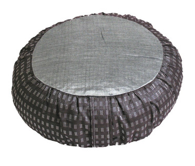 Boon Decor Meditation Cushion Zafu Pillow Global Weave Gray 16 dia 6 loft