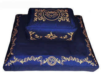 Boon Decor Meditation Cushion Set Rectangular Zafu Lotus Enlightenment SEE COLORS