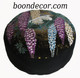 Boon Decor Meditation Cushion - Combination Fill Zafu Egrets in Wisteria Garden