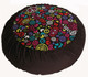 Boon Decor Meditation Cushion Zafu RareFind Fabrics - Love Peace and Happiness