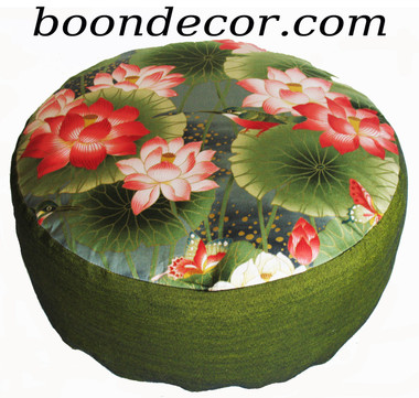 Boon Decor Meditation Cushion Zafu - Combination Fill - Lotus Sanctuary Collection