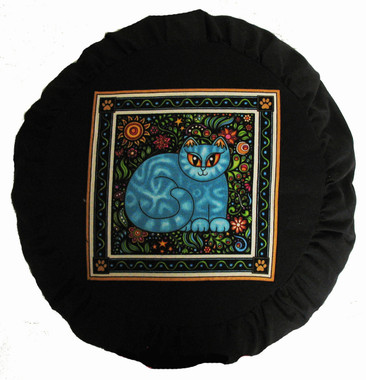 Boon Decor Meditation Cushion Zafu - Celestial Garden Cats Collection - Garden Cat #6