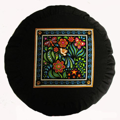 Boon Decor Meditation Cushion Zafu Pillow - Celestial Garden Collection Dragonfly
