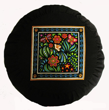 Boon Decor Meditation Cushion Zafu Pillow - Celestial Garden Collection Dragonfly