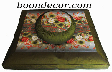 Boon Decor Meditation Cushion Zafu and zabuton Set - Limited Edition - Lotus Sanctuary Collection