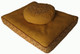 Boon Decor Meditation Cushion Set Zafu/Zabuton - Pre-washed Cotton - Mustard Vine