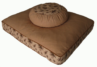 Boon Decor Zafu/Zabuton Set Meditation Cushion - Pre-washed Cotton - Oak Leaf