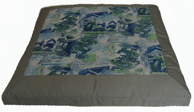Boon Decor Meditation Cushion Floor Mat - Limited Edition Zabuton Blue Dragons of the Far East