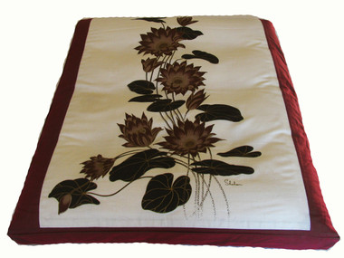 Boon Decor Meditation Cushion Floor Mat - One of a Kind Zabuton Lotus Blossoms SEE CHOICES