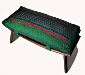 Boon Decor Meditation Bench Set Cushion and Folding Seiza Ikat Print SEE PATTERN and COLOR CHOICES