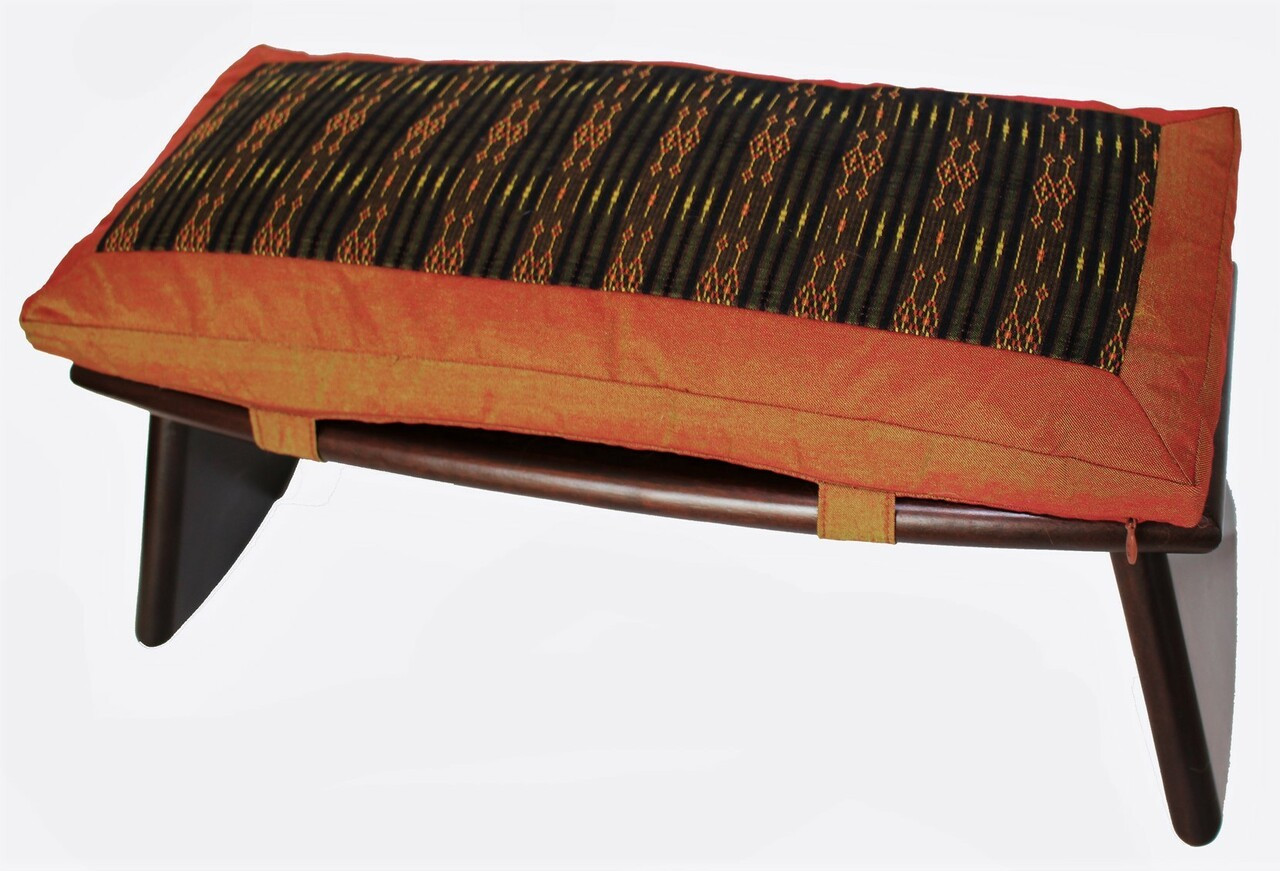 Zen Meditation Bench & Cushion Set Collapsible Pi Style 