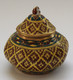 Boon Decor Benjarong Porcelain Covered Jar - Traditional Shape Raised Designs