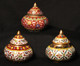 Boon Decor Benjarong Porcelain Covered Jar - Traditional Shape Raised Designs