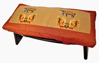 Boon Decor Meditation Bench and Cushion Set Folding Seiza Elephant Trek SEE COLORS and PATTERNS