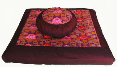 Boon Decor Meditation Pillow Set Zafu Zabuton Lotus Lake Blossoms SEE COLORS