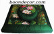 Boon Decor Meditation Cushion Set Zafu and Zabuton - Lotus Lake Blossoms Watercolor