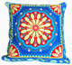 Boon Decor Decorative Throw Pillow Gypsy Bandana Blue/Red One of a Kind SEE BOTH SIDES 24x24