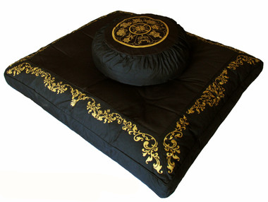 Boon Decor Meditation Pillow Set Zafu Zabuton 8 Auspicious Symbols SEE COLORS and ZABUTONS