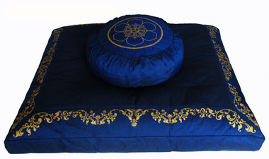 Boon Decor Meditation Pillow Set Buckwheat Zafu and Zabuton Dharma Wheel SEE COLOR CHOICES