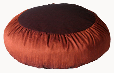 Boon Decor Meditation Cushion Zafu Pillow Rain silk Rust Brown - Limited Edition