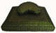 Boon Decor Meditation Cushion Crescent Zafu Pillow and Zabuton Mat Set - Global Weave Green