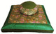 Boon Decor Meditation Cushion Japanese Zafu and Zabuton Set - Kimono Silk Shades of Green