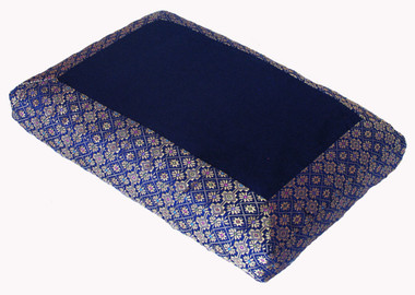 Boon Decor Meditation Cushion - Low Rise Sitting Zafu - Brocade Blue SEE COLORS
