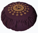 Boon Decor Meditation Pillow Buckwheat Om Universe or Lotus Enlightenment Canvas Plum