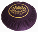 Boon Decor Meditation Pillow Buckwheat Om Universe or Lotus Enlightenment Canvas Plum