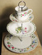 Boon Decor 3 Tier Cake Stand - Vintage Plates - One of a kind SEE PATTERN SELECTIONS