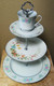 Boon Decor 3 Tier Cake Stand - Vintage Plates - One of a kind SEE PATTERN SELECTIONS