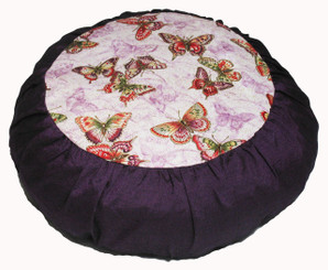 Boon Decor Children Meditation Pillow Butterflies Cotton Print Purple