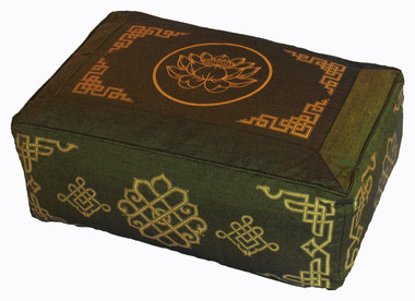 Boon Decor Rectangular Meditation Cushion Buckwheat Kapok Fill - Olive Green SEE SYMBOLS