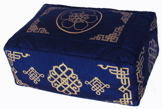 Boon Decor Rectangular Zafu Meditation Cushion Pillow Combination Fill - Blue SEE SYMBOLS