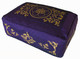 Boon Decor Rectangular Zafu Meditation Cushion Buckwheat and Kapok Fill Purple SEE SYMBOLS